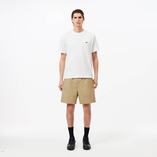 Lacoste Shorts & Swim-Mens Relaxed Fit Poplin Shorts-GH7220-51-lacoste store near me