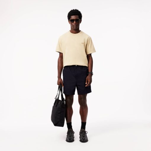 Lacoste Shorts & Swim-Mens Relaxed Fit Poplin Shorts-GH7220-51-lacoste cardigan - Image 2