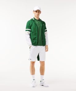 Lacoste Shorts & Swim-Mens Logo Stripe Tennis Shorts-GH7443-51-lacoste cardigan 2