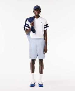 Lacoste Shorts & Swim-Mens Logo Stripe Tennis Shorts-GH7443-51-lacoste sale 2