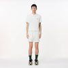 Lacoste Shorts & Swim-Mens Regular Fit Text Embroidery Fleece Shorts-GH8019-51-lacoste sale 3