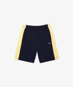 Lacoste Shorts & Swim-Mens Colorblock Brushed Fleece Shorts-GH9609-51-lacoste outlet 2