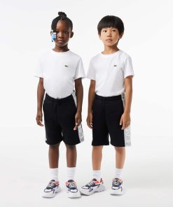 Lacoste Pants & Shorts-Kids Color Stripe Cotton Shorts-GJ5283-51-lacoste store