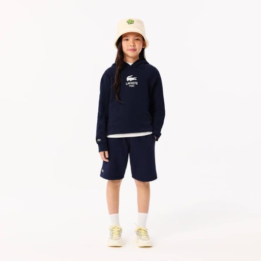 Lacoste Pants & Shorts-Kids Fleece Shorts-GJ9733-51-lacost - Image 2