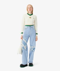 Lacoste Pants & Leggings-Womens Runway High-Waisted Jeans-HF2146-51-lacoste france