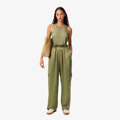 Lacoste Pants & Leggings-Womens Oversized Cargo Pocket Pants-HF4002-51-lacoste near me