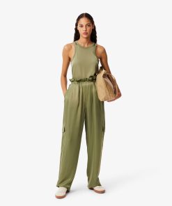 Lacoste Pants & Leggings-Womens Oversized Cargo Pocket Pants-HF4002-51-lacoste near me 2