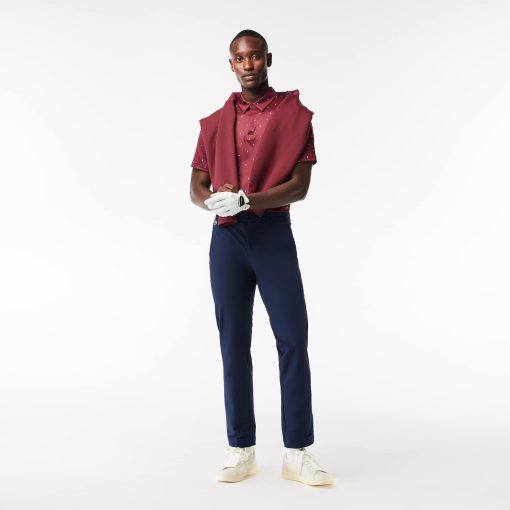 Lacoste Pants & Sweatpants-Mens Slim Fit Water-Repellent Thermal Golf Pants-HH1034-51-lacoste store near me - Image 2