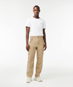 Lacoste Pants & Sweatpants-Mens Straight Fit Cotton Cargo Pants-HH1882-51-la coste