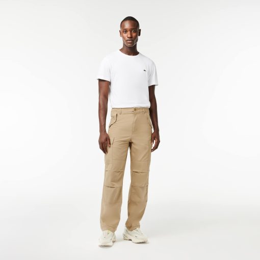 Lacoste Pants & Sweatpants-Mens Straight Fit Cotton Cargo Pants-HH1882-51-la coste