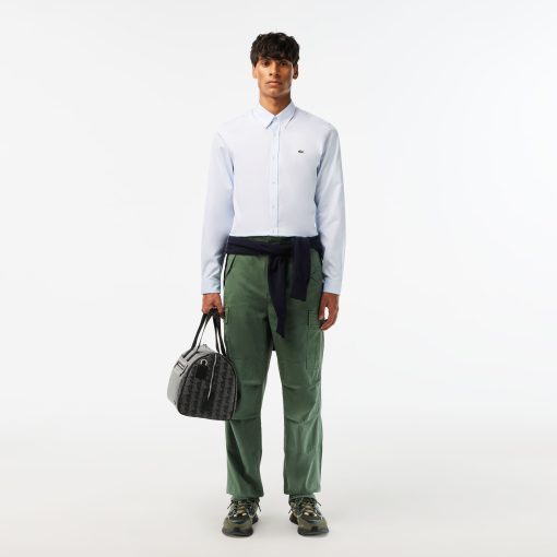 Lacoste Pants & Sweatpants-Mens Straight Fit Cotton Cargo Pants-HH1882-51-lacoste factory outlet - Image 2