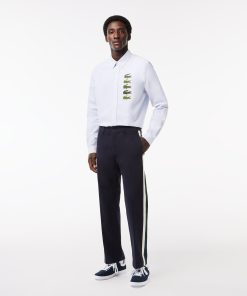 Lacoste Pants & Sweatpants-Mens Straight Fit Contrast Stripe Chinos-HH1884-51-locoste