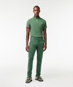 Lacoste Pants & Sweatpants-Mens Slim Fit Stretch Cotton Pants-HH2661-51-lacoste us