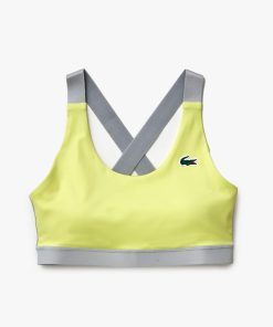 Lacoste T-Womens Sports Bra with Contrast Crossbody Back-IF8139-51-lacoste near me