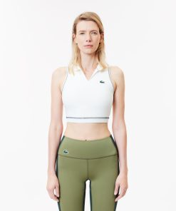 Lacoste T-Womens Polo Style Stretch Sport Bralette-IF8143-51-lacoste store