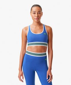 Lacoste T-Womens Lacoste x Bandier All Motion Striped Sports Bra-IF8953-51-lacosta