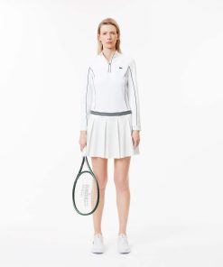 Lacoste Shorts & Skirts-Womens Lined Piqué Tennis Skirt-JF0990-51-lacoste cardigan 2