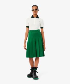 Lacoste Shorts & Skirts-Womens Runway Pleated Knit Skirt-JF1756-51-lacoste france