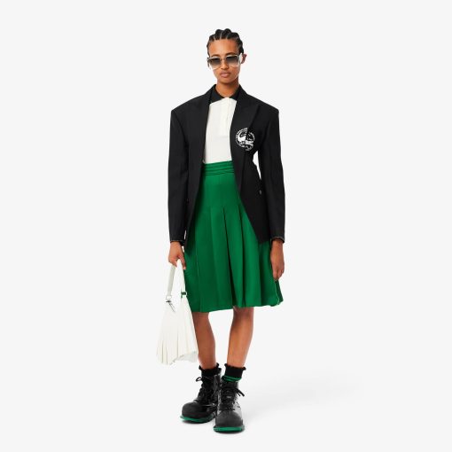 Lacoste Shorts & Skirts-Womens Runway Pleated Knit Skirt-JF1756-51-lacoste france - Image 2