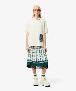 Lacoste Shorts & Skirts-Womens Runway Pleated Satin Skirt-JF1760-51-lacoste near me