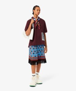 Lacoste Shorts & Skirts-Womens Runway Pleated Satin Skirt-JF1760-51-lacoste near me 2