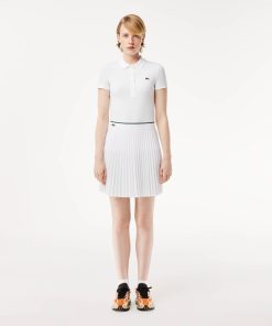 Lacoste Shorts & Skirts-Womens Elastic Waist Pleated Skirt-JF2701-51-lacoste france