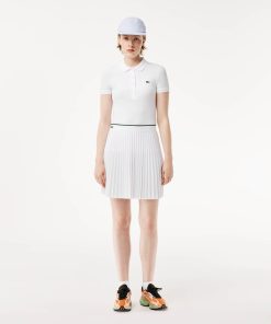 Lacoste Shorts & Skirts-Womens Elastic Waist Pleated Skirt-JF2701-51-lacoste france 2