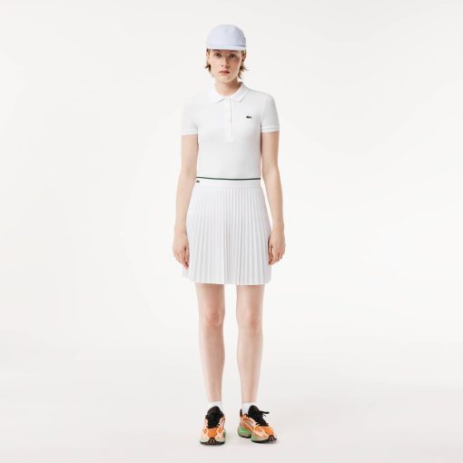 Lacoste Shorts & Skirts-Womens Elastic Waist Pleated Skirt-JF2701-51-lacoste france - Image 2