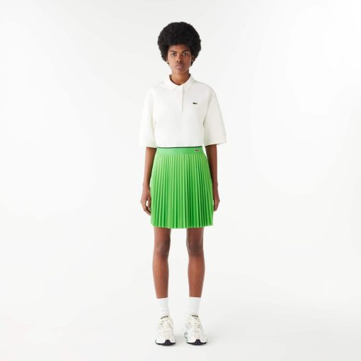 Lacoste Shorts & Skirts-Womens Elastic Waist Pleated Skirt-JF2701-51-lacoste near me