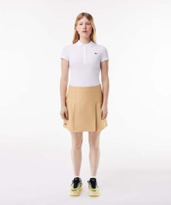 Lacoste Shorts & Skirts-Womens Pleated Cotton Skirt-JF6917-51-lacosta