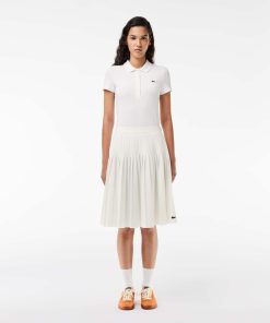 Lacoste Shorts & Skirts-Womens Pleated Midi Skirt-JF7104-51-lacoste outlet