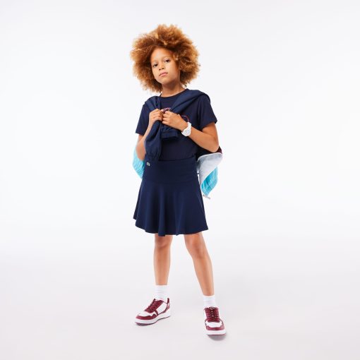 Lacoste Dresses & Skirts-Kids Stretch Mini Skirt-JJ6762-51-lacoste sale - Image 2