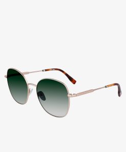 Lacoste Sunglasses-Womens Neoheritage Oval Metal Glasses-L257S-lacoste store near me 2