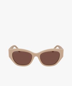 Lacoste Sunglasses-Womens Monogram Acetate Rectangle Glasses-L6047S-lacost