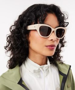 Lacoste Sunglasses-Womens Monogram Acetate Rectangle Glasses-L6047S-lacost 2