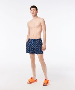 Lacoste Shorts & Swim-Men’s Printed Swim Trunks-MH5635-51-lacoste france