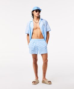 Lacoste Shorts & Swim-Men’s Two-Tone Monogram Swim Trunks-MH5641-51-locoste 2