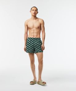 Lacoste Shorts & Swim-Men’s Two-Tone Monogram Swim Trunks-MH5641-51-lacoste sale