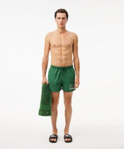 Lacoste Shorts & Swim-Mens Croc Print Swim Trunks-MH6912-51-lacoste near me 2