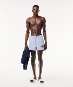 Lacoste Shorts & Swim-Mens Croc Print Swim Trunks-MH6912-51-lacoste factory outlet 2