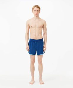 Lacoste Shorts & Swim-Mens Colorblock Swim Trunks-MH7321-51-la coste