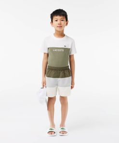 Lacoste Swim-Kids Colorblock Swim Trunks-MJ7323-51-locoste 2