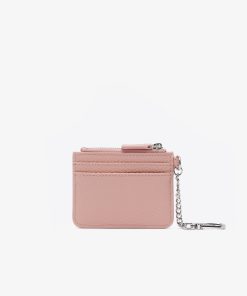 Lacoste Small Leather Goods-Womens Snap Hook Grained Leather Card Holder-NF3935GZ-lacoste near me 2