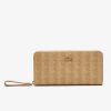 Lacoste Small Leather Goods-Womens Large Zipped Monogram Billfold-NF3958DG-lacoste near me 4