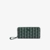 Lacoste Small Leather Goods-Womens Large Zipped Monogram Billfold-NF3958DG-lacoste store near me 3