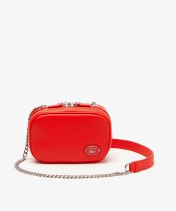 Lacoste Crossbody-Women’s Top Grain Leather Square Shoulder Bag-NF4252GZ-lacoste sale