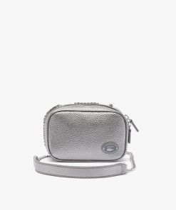 Lacoste Crossbody-Women’s Top Grain Leather Square Shoulder Bag-NF4252GZ-la coste