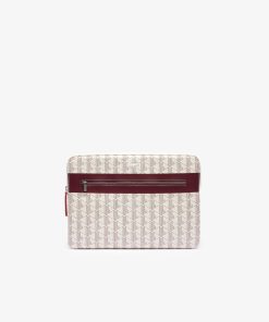 Lacoste Small Leather Goods-Womens 13″ Monogram Computer Case–lacoste store near me