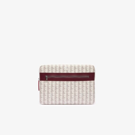 Lacoste Small Leather Goods-Womens 13" Monogram Computer Case--lacoste store near me