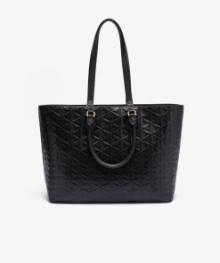 Lacoste Tote Bags-Womens Maheki Embossed Leather Tote-NF4715MH-lacost